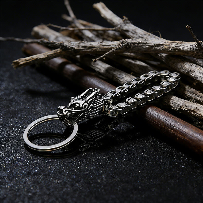 WorldNorse Vintage Drachen-Schlüsselanhänger aus gewebter Kette - image 6