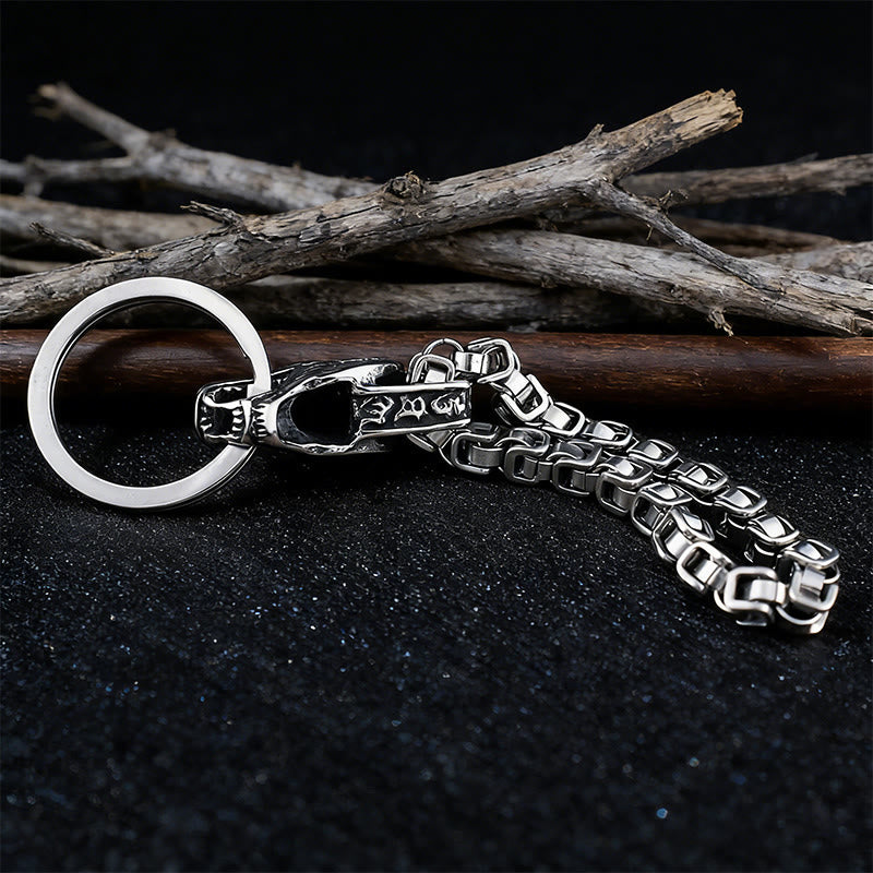WorldNorse Vintage Drachen-Schlüsselanhänger aus gewebter Kette - image 5