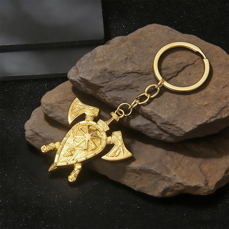 WorldNorse Doppelaxt-Schild-Emblem-Schlüsselanhänger - image 5