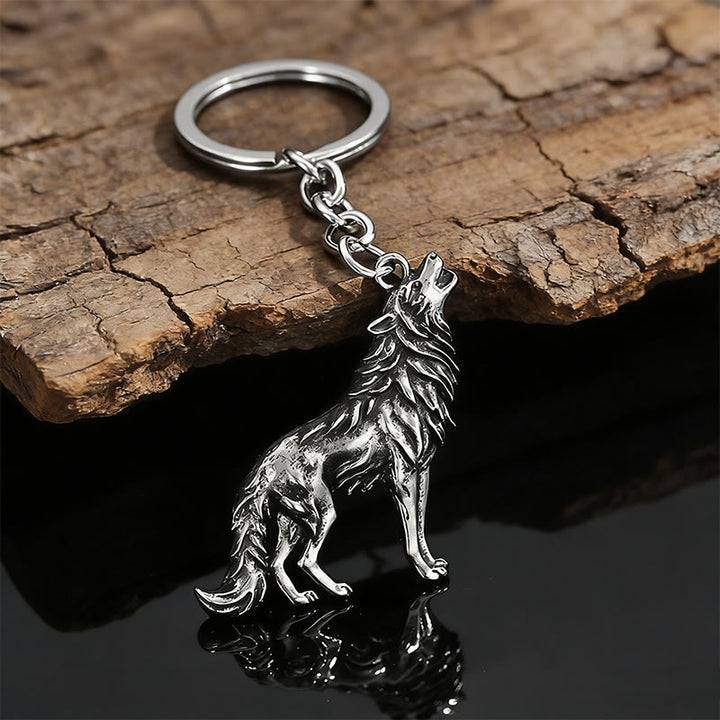 Schlüsselanhänger mit nordischem Symbol der Stärke: Fenrir Wolf - Wolf - image 0