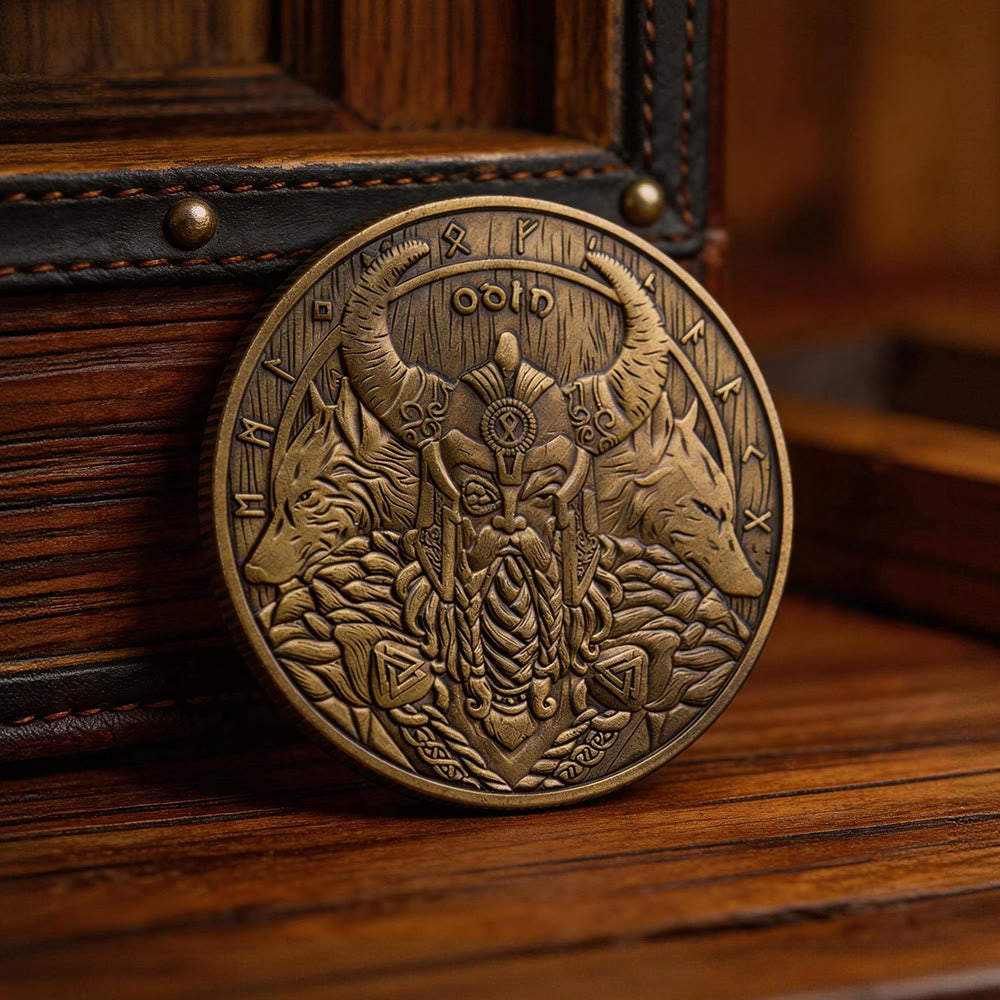 WorldNorse Odin Wolf Valknut Gedenkmünze - image 2