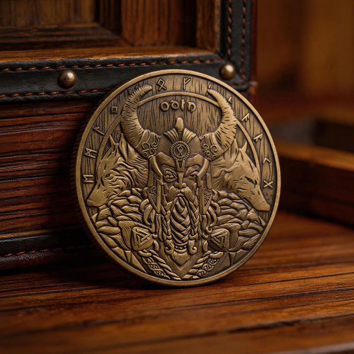WorldNorse Odin Wolf Valknut Gedenkmünze - image 2