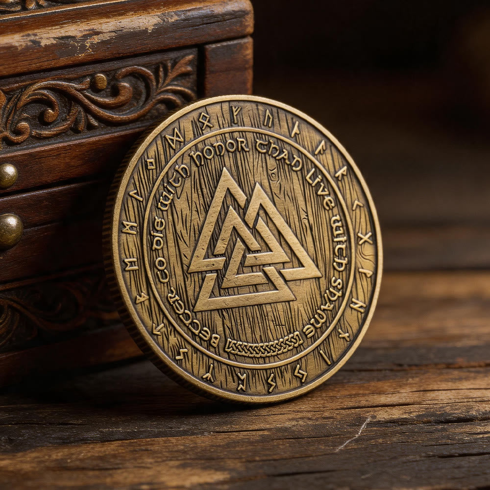 WorldNorse Odin Wolf Valknut Gedenkmünze - image 3