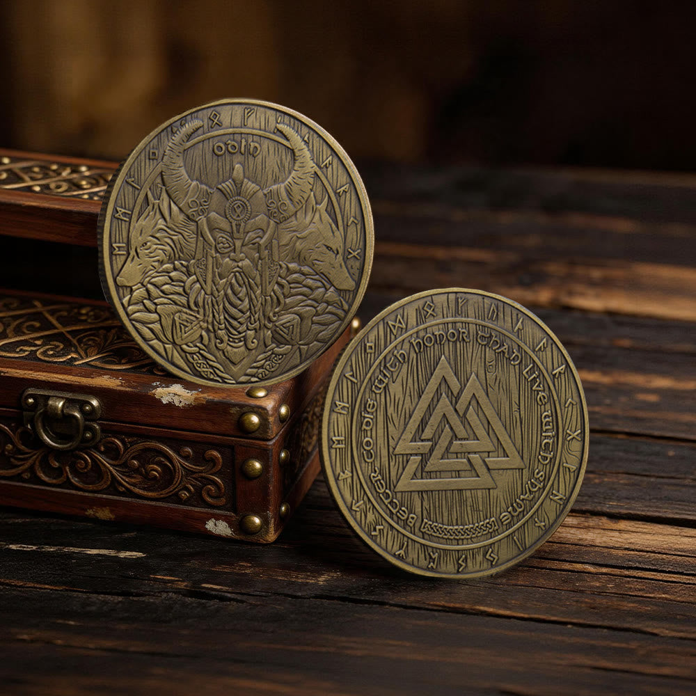 WorldNorse Odin Wolf Valknut Gedenkmünze - image 5