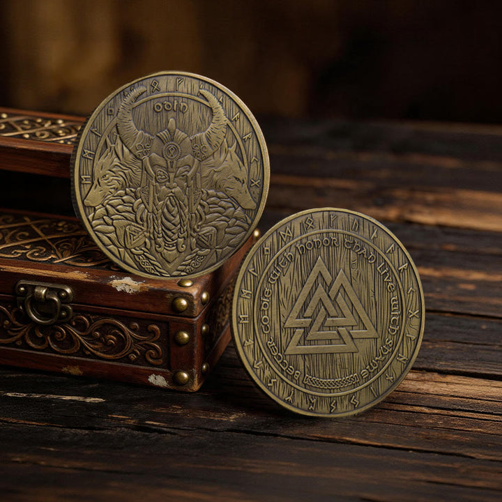 WorldNorse Odin Wolf Valknut Gedenkmünze - image 5