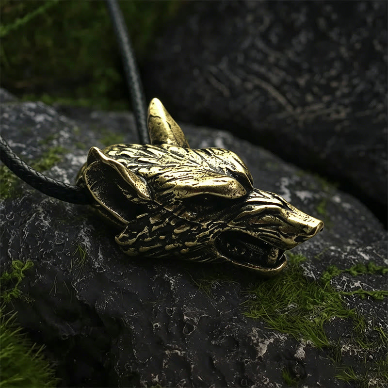 WorldNorse Antike Halskette mit Wolf und Struktur - image 5