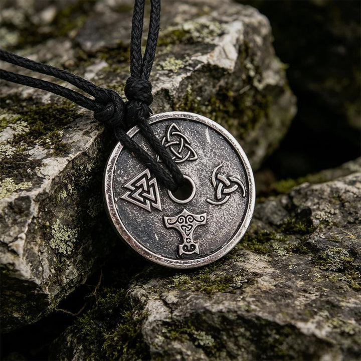 WorldNorse Doppelseitige Rune Vegvisir Kompass-Halskette - image 2