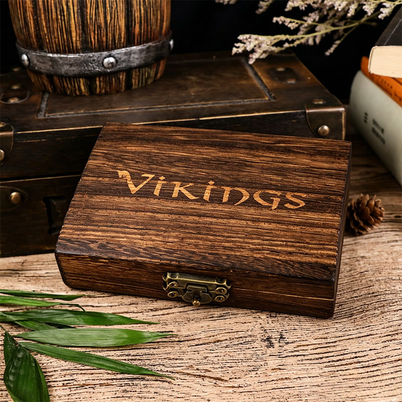 WorldNorse Vintage Schmuckkästchen mit Metallverschluss im Wikingerstil - Armbandbox mit Logo - image 0