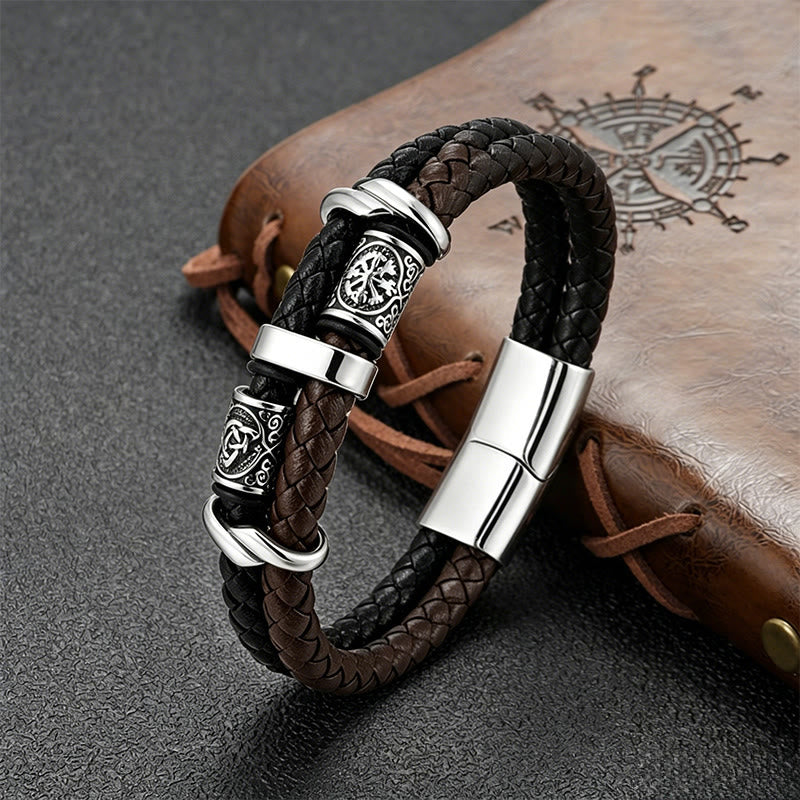 WorldNorse Keltischer Knoten Viking Compass Armband - Braun - 23 cm - image 7