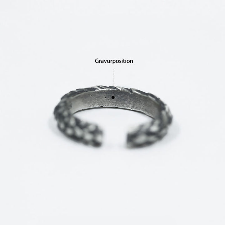 WorldNorse Ring aus handgefertigtem 925er Silber mit eingelegten Schlangenschuppen - Silberweiß - Groß - JA, BITTE - image 4