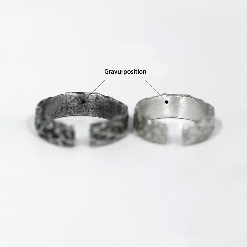 WorldNorse Handgefertigtes 999 Silber Handgefertigter Ring mit robuster Oberfläche - Retro Schwarz - JA, BITTE - image 4