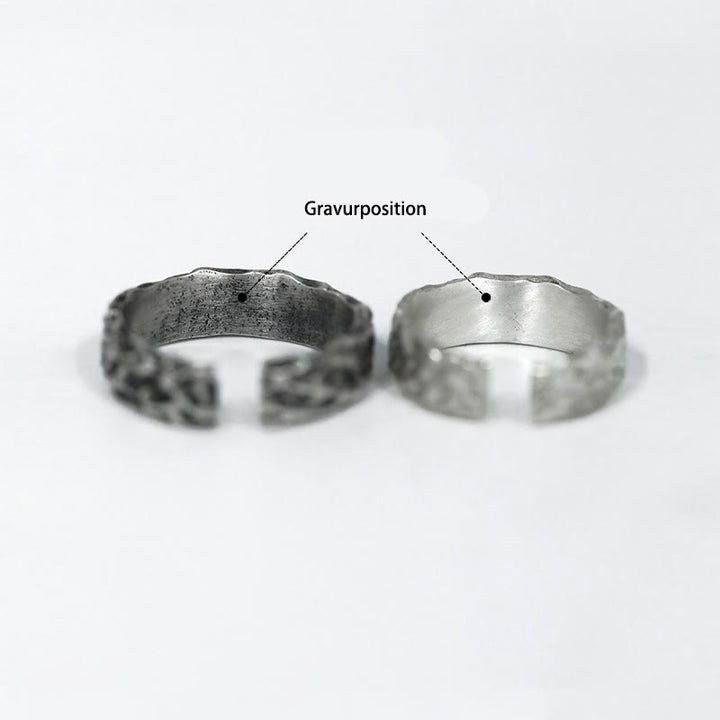 WorldNorse Handgefertigtes 999 Silber Handgefertigter Ring mit robuster Oberfläche - Retro Schwarz - JA, BITTE - image 4