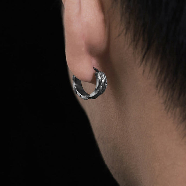 WorldNorse Handgefertigte Ohrringe aus 925er Silber mit mehrlagigem Federmotiv - image 5