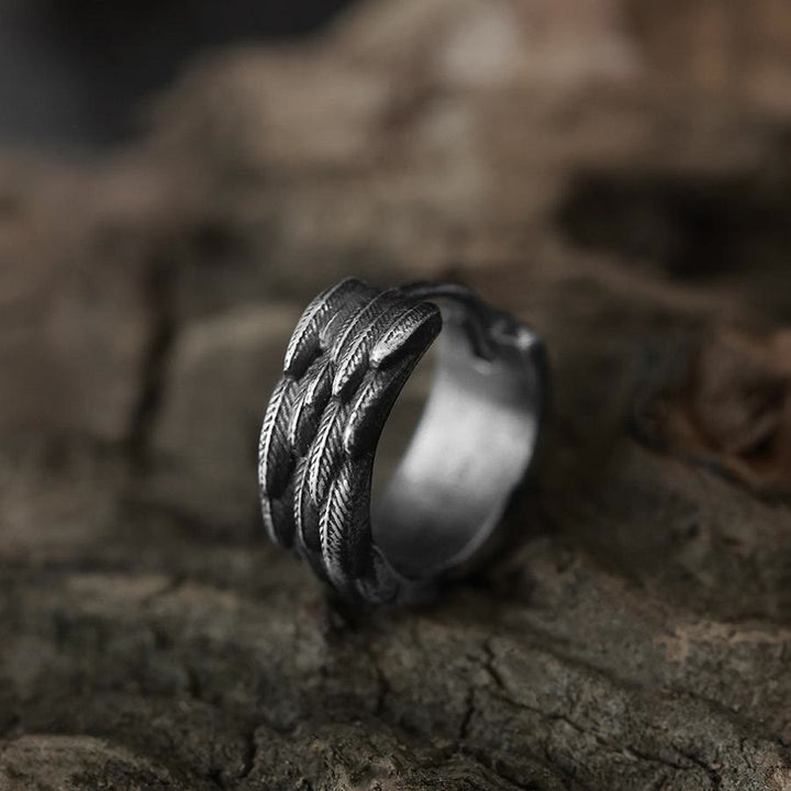 WorldNorse Handgefertigte Ohrringe aus 925er Silber mit mehrlagigem Federmotiv - image 3