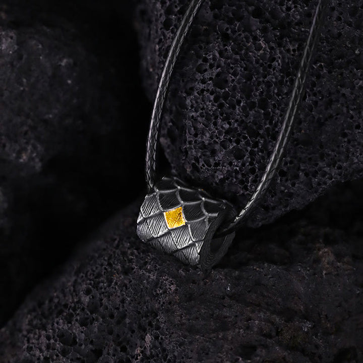 WorldNorse Handgefertigte Halskette aus 999er Silber mit Drachenschuppen-Fassperlen - image 5