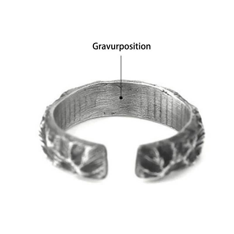WorldNorse Handgefertigter Ring aus 999er Silber mit antikisiertem Bergkamm-Design - Groß - JA, BITTE - image 4