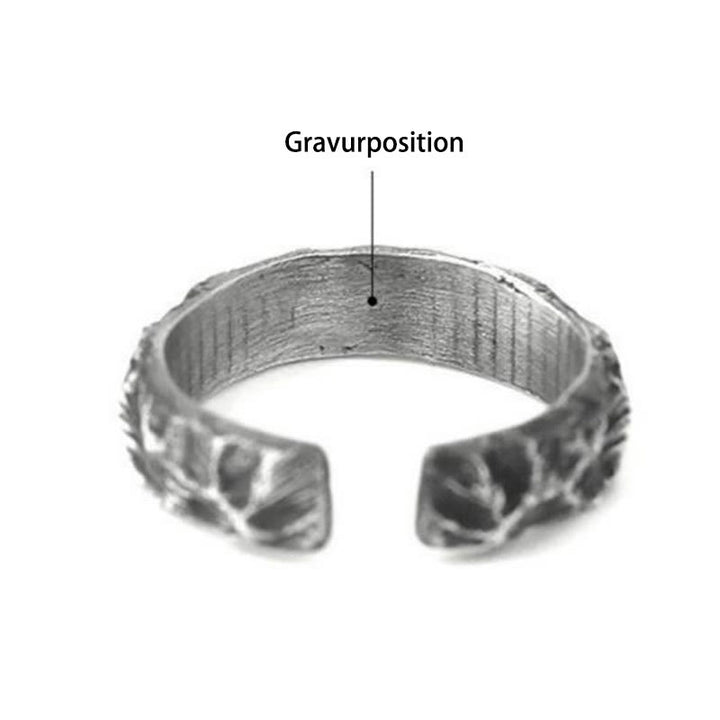 WorldNorse Handgefertigter Ring aus 999er Silber mit antikisiertem Bergkamm-Design - Groß - JA, BITTE - image 4