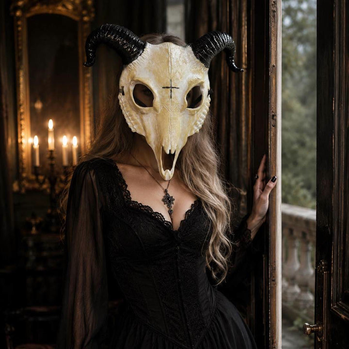 WorldNorse Gothic Ziegenschädelmaske für Cosplay Halloween Dekoration Requisite - image 3
