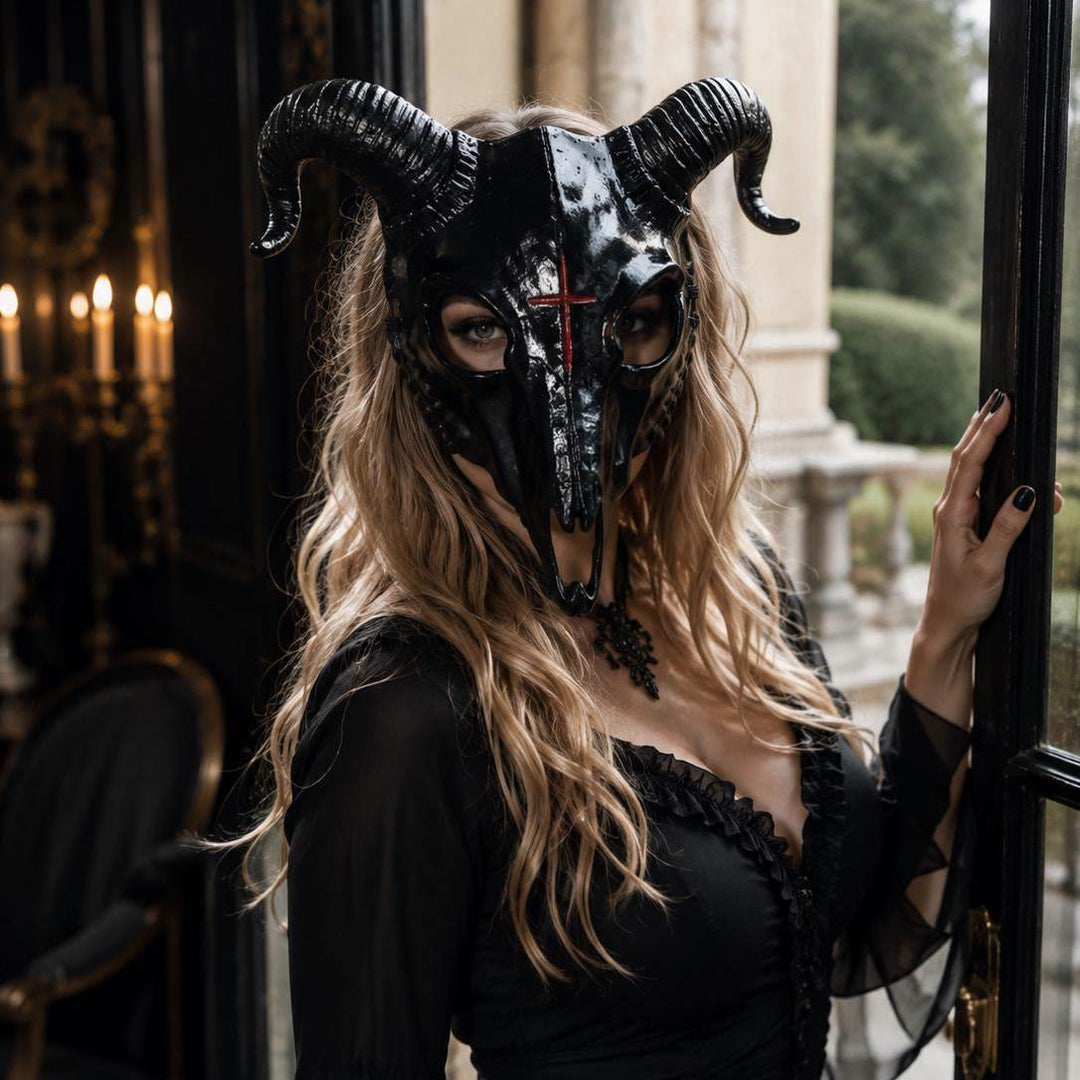 WorldNorse Gothic Ziegenschädelmaske für Cosplay Halloween Dekoration Requisite - image 5