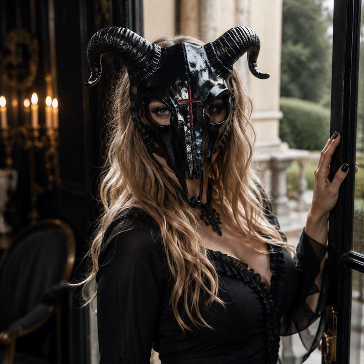WorldNorse Gothic Ziegenschädelmaske für Cosplay Halloween Dekoration Requisite - image 5