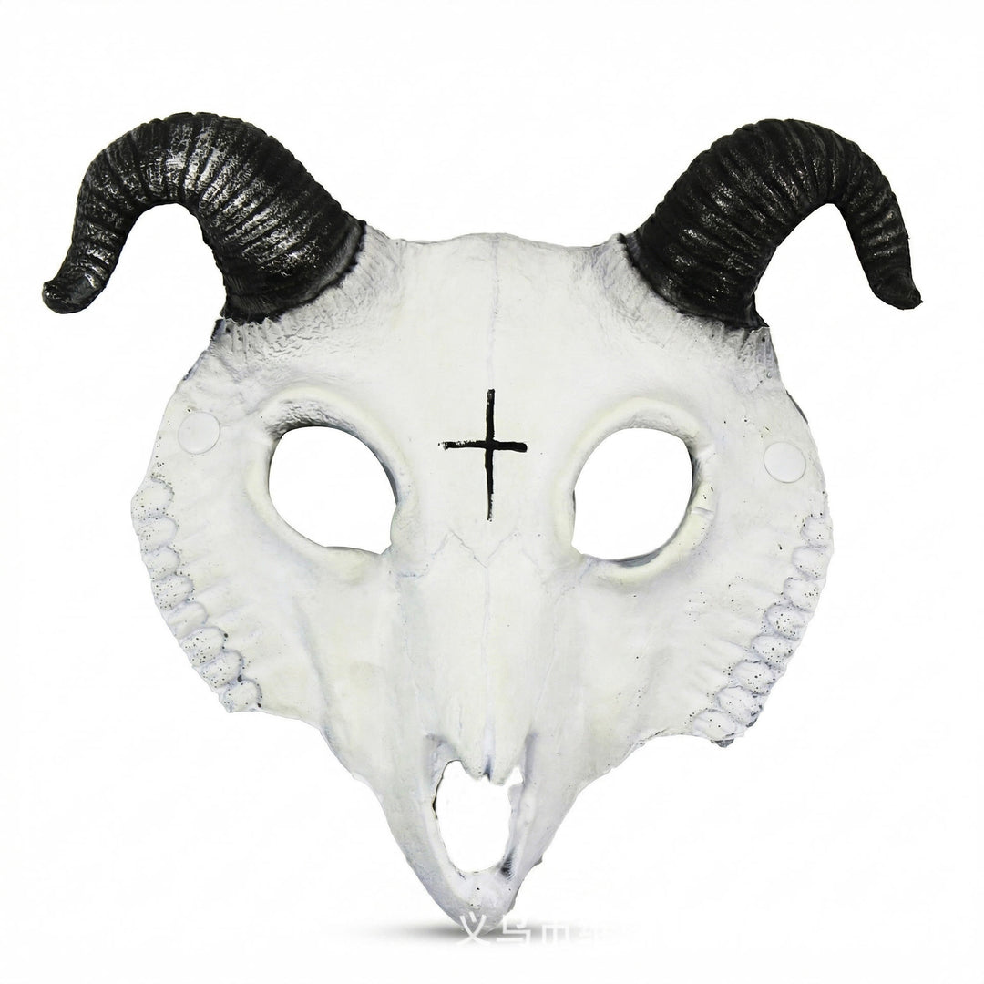 WorldNorse Gothic Ziegenschädelmaske für Cosplay Halloween Dekoration Requisite - Weiß - image 10