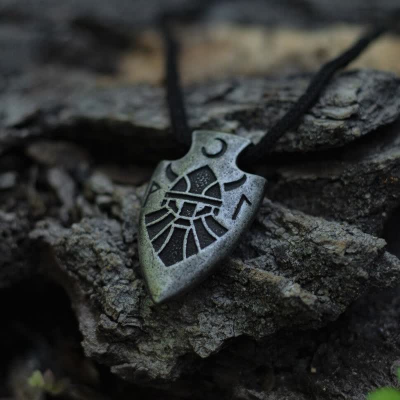 WorldNorse Wikinger-Halskette mit Odin- Rune und Pfeilspitze für Herren