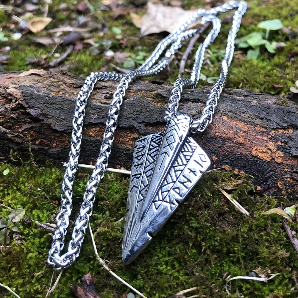WorldNorse Odins Speerspitze Gungnir Wikinger Pfeilspitze Halskette