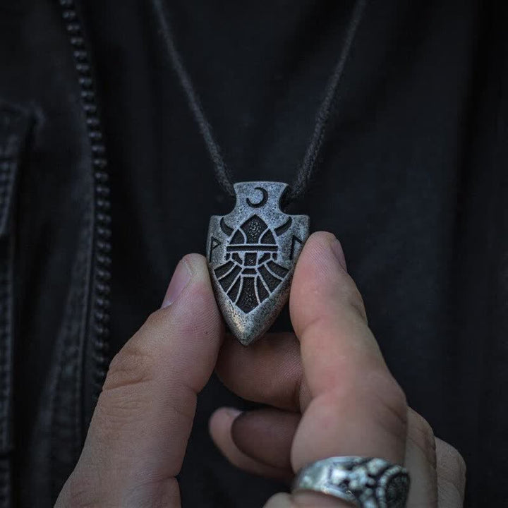 WorldNorse Wikinger-Halskette mit Odin- Rune und Pfeilspitze für Herren