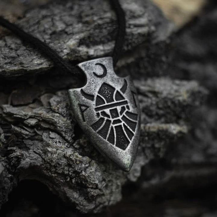 WorldNorse Wikinger-Halskette mit Odin- Rune und Pfeilspitze für Herren
