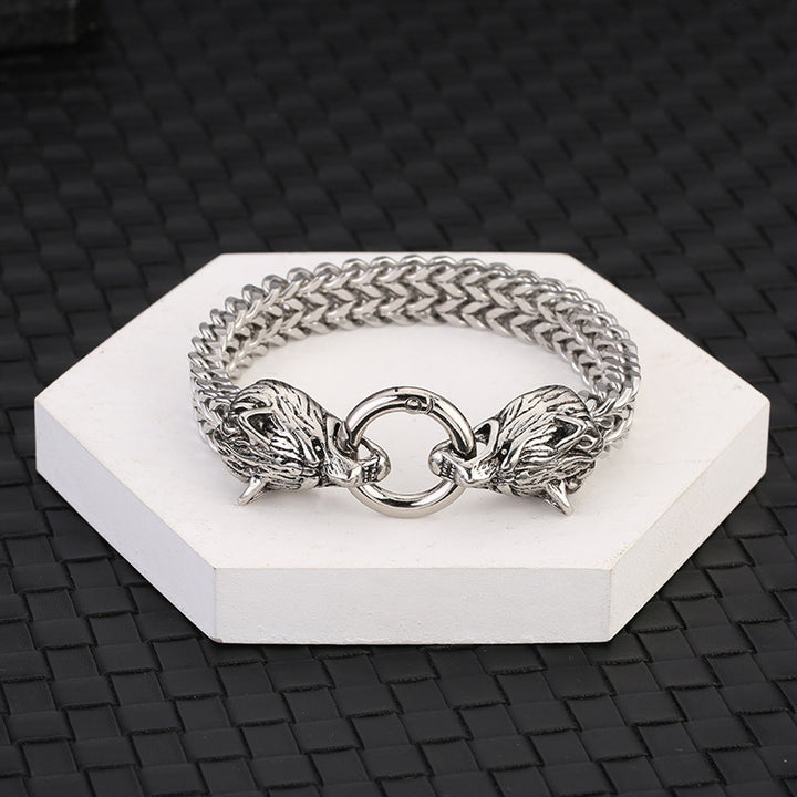 WorldNorse Wolf Wikinger Titanstahl-Stärkenarmband - image 10