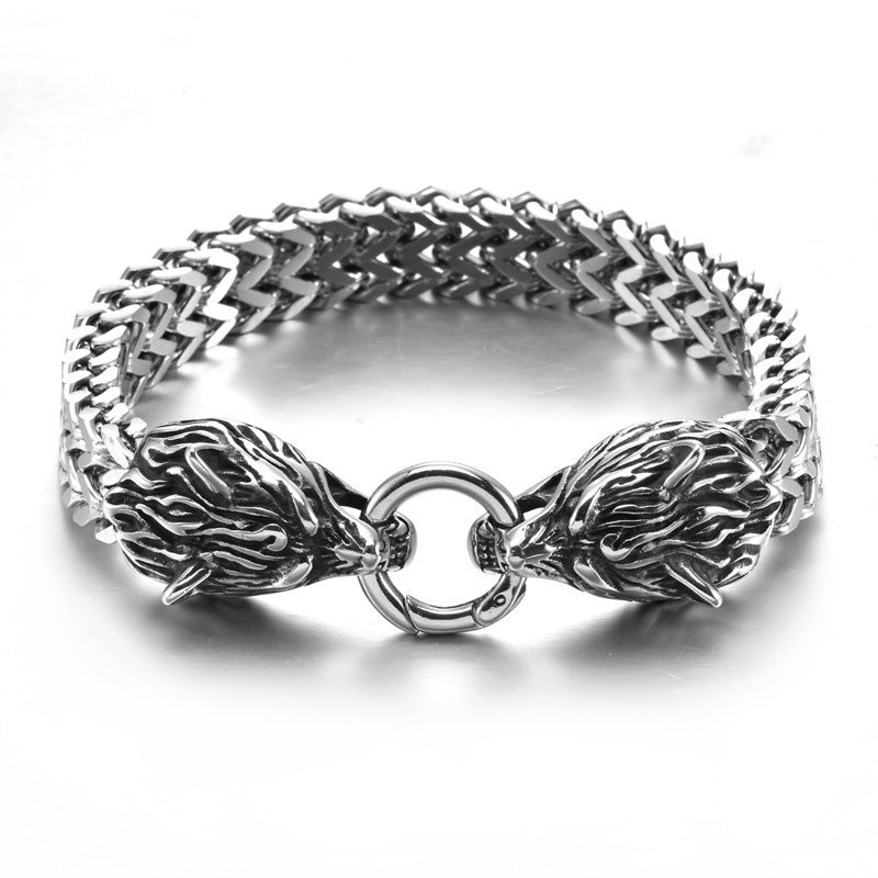 WorldNorse Wolf Wikinger Titanstahl-Stärkenarmband - image 17