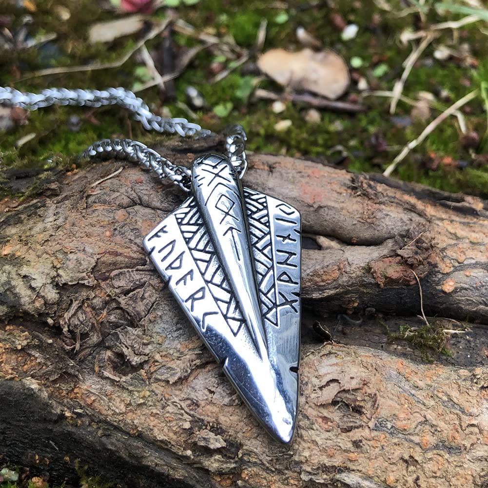 WorldNorse Odins Speerspitze Gungnir Wikinger Pfeilspitze Halskette