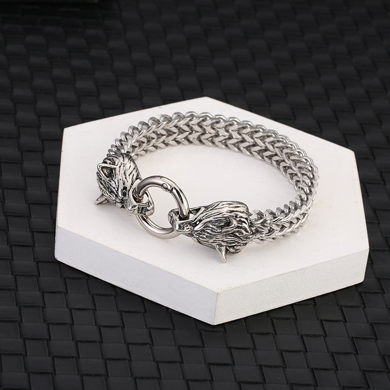 WorldNorse Wolf Wikinger Titanstahl-Stärkenarmband - image 11
