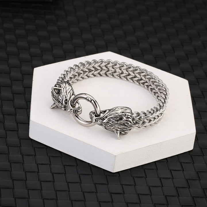 WorldNorse Wolf Wikinger Titanstahl-Stärkenarmband - image 11