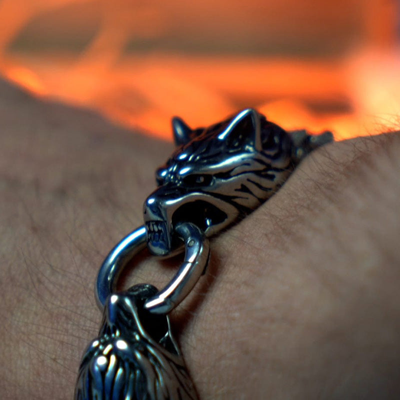 WorldNorse Wolf Wikinger Titanstahl-Stärkenarmband - image 9