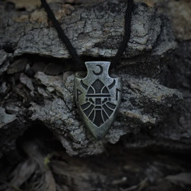 WorldNorse Wikinger-Halskette mit Odin- Rune und Pfeilspitze für Herren