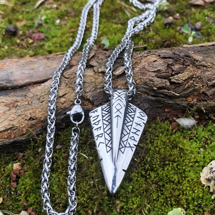 WorldNorse Odins Speerspitze Gungnir Wikinger Pfeilspitze Halskette